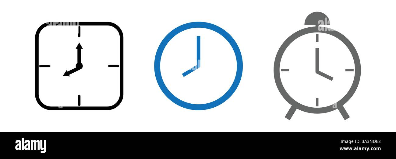 Clock icon vector. Stock Vector