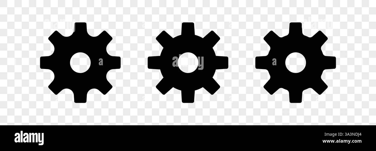Minimal gear and setting icon design vector template Stock Vector