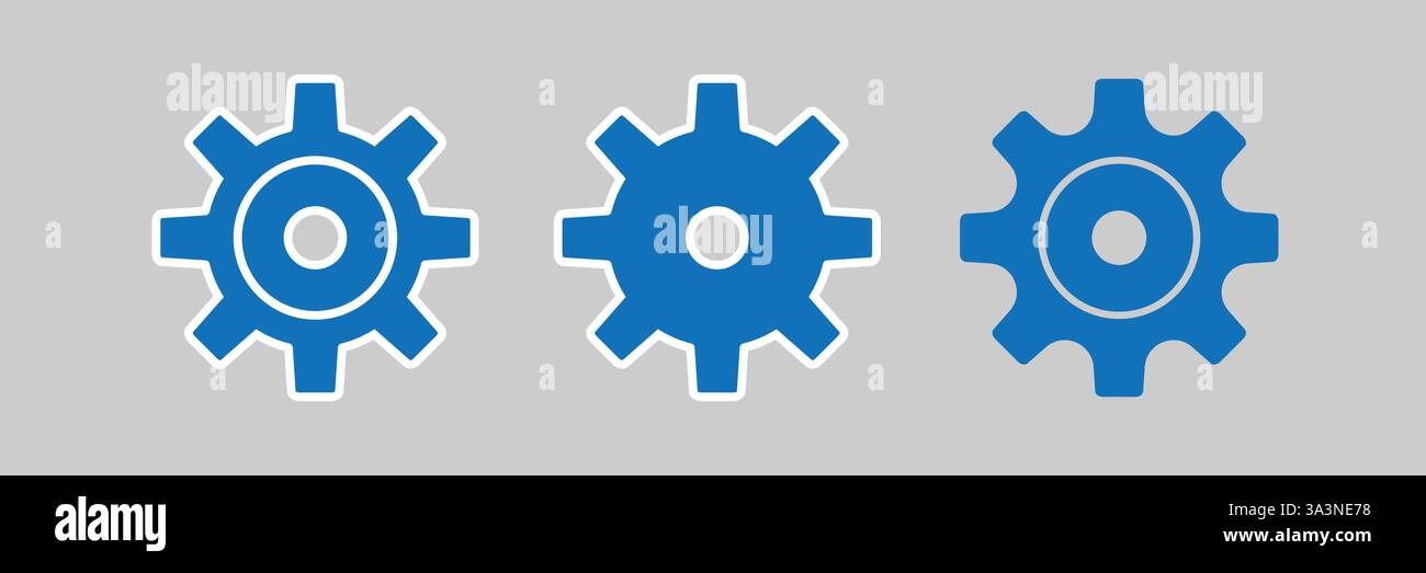 Minimal gear and setting icon design vector template Stock Vector