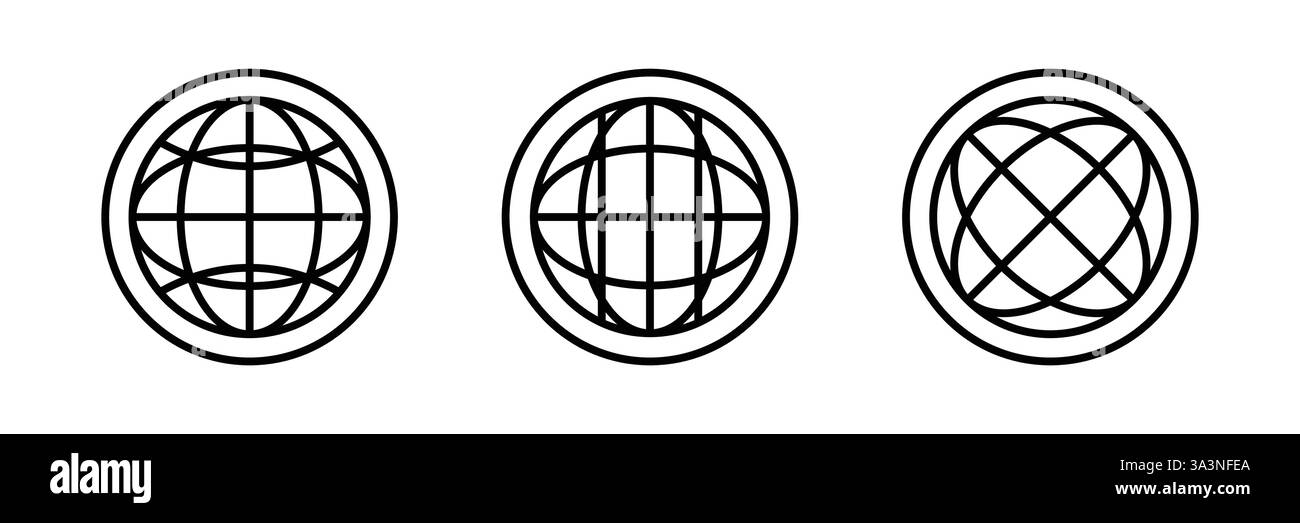 Website Icon, Vector Illustration, Technology Outline Stock Vector