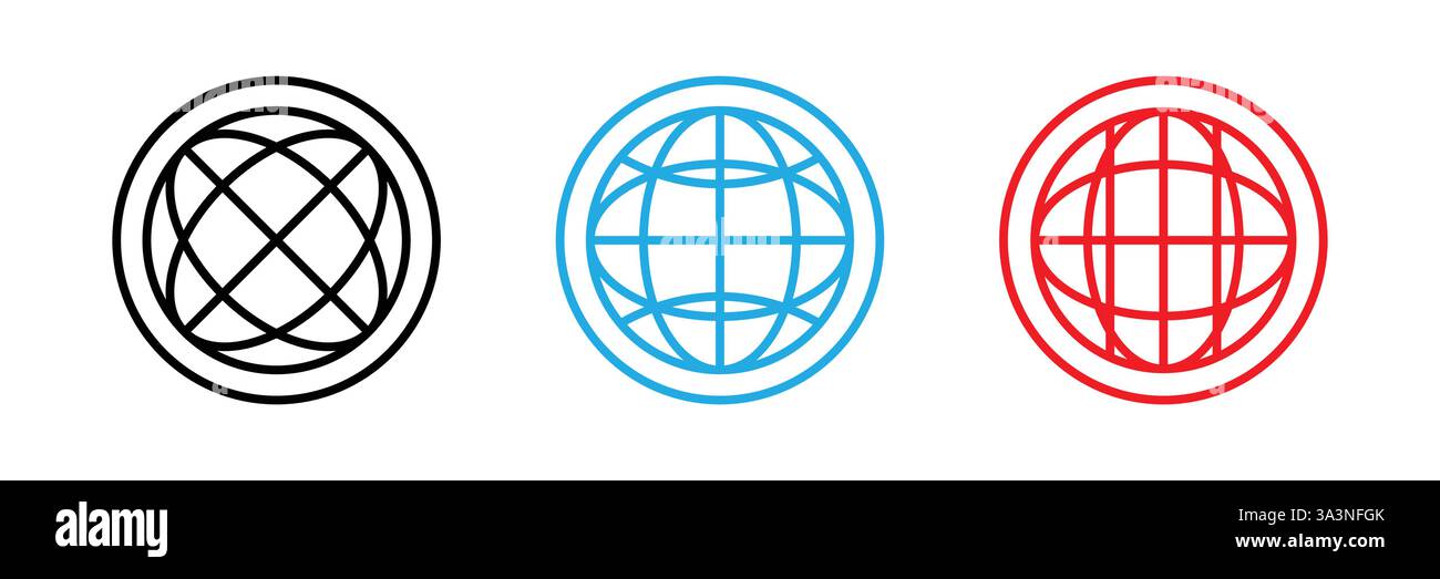 Global icon. Click website icon. Vector illustration flat Stock Vector
