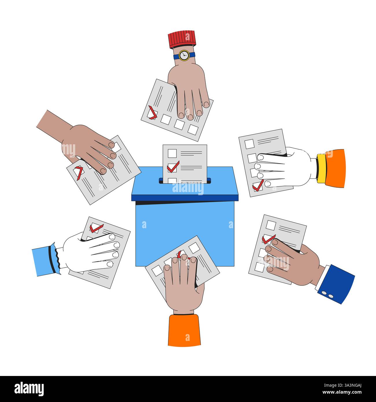 Collective decision making Stock Vector Images - Alamy