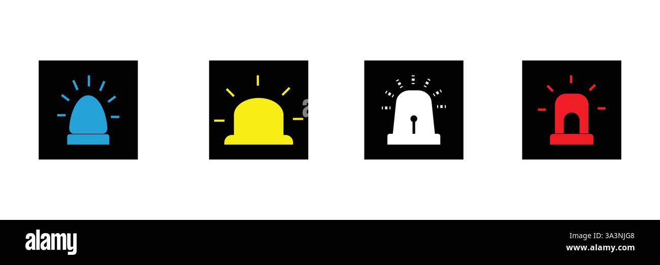 Vector illustration of isolated siren icon Stock Vector Image & Art - Alamy
