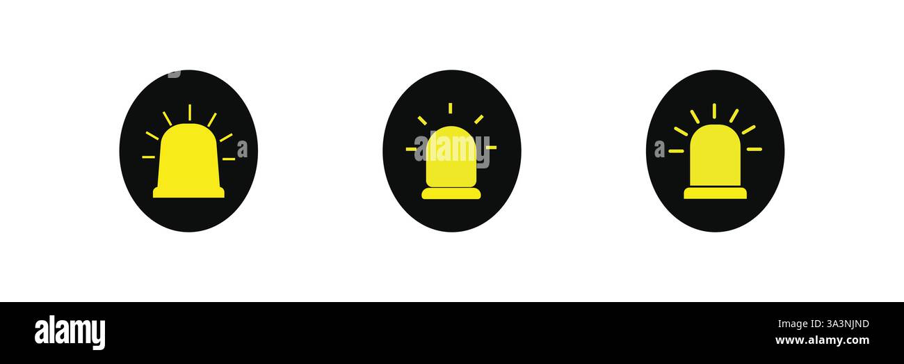 Siren icon on white background Stock Vector