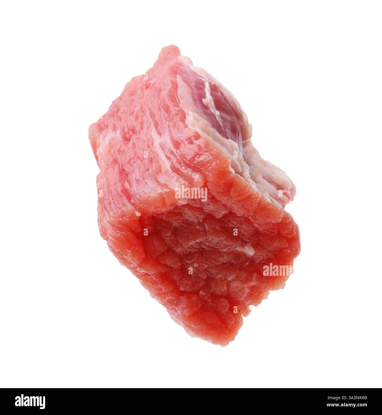 Piece of raw beef meat isolated on white Stock Photo - Alamy