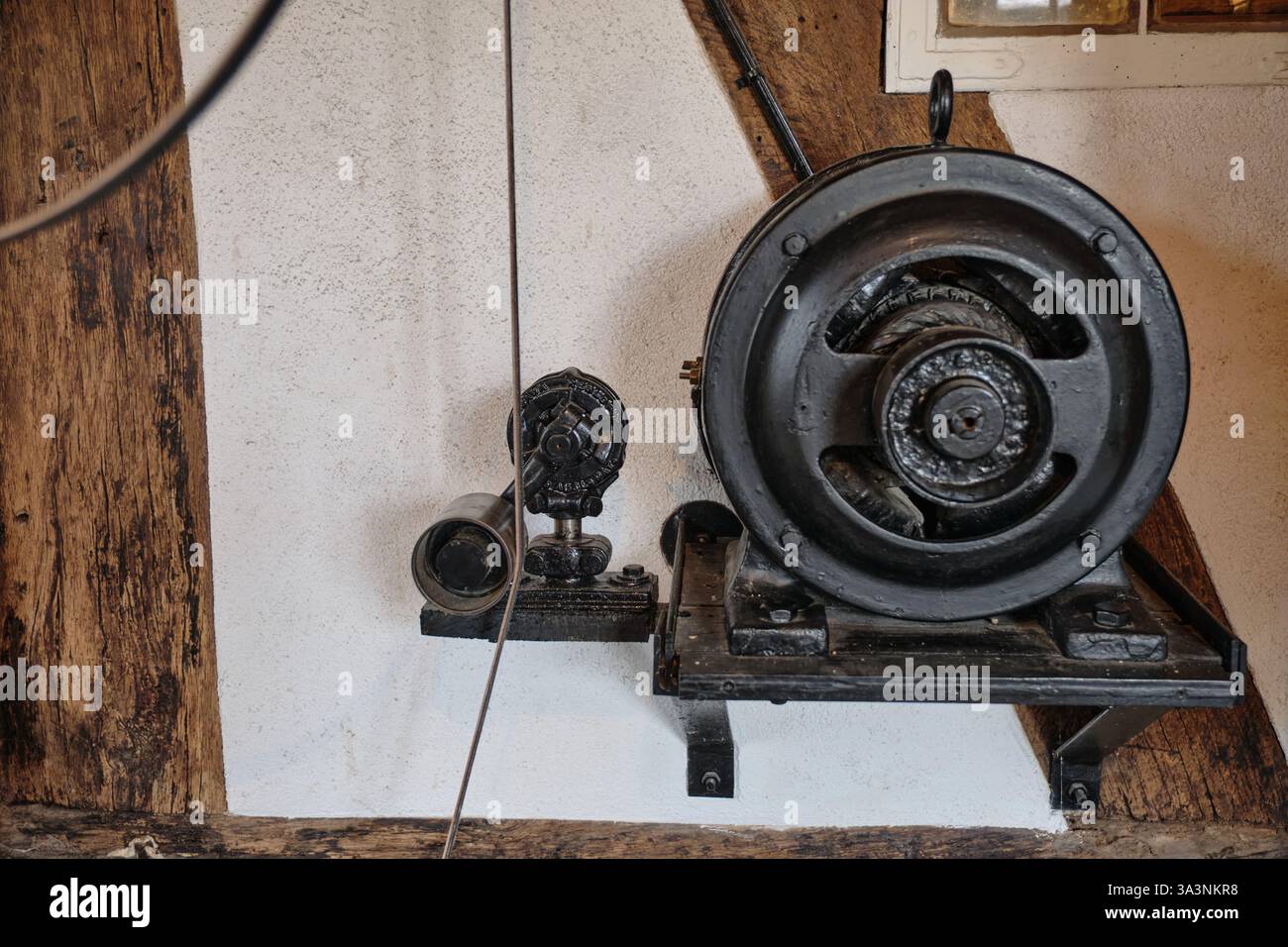 March 16, 2025 - Neubruchhausen-Germany: Vintage generator powered by a ...