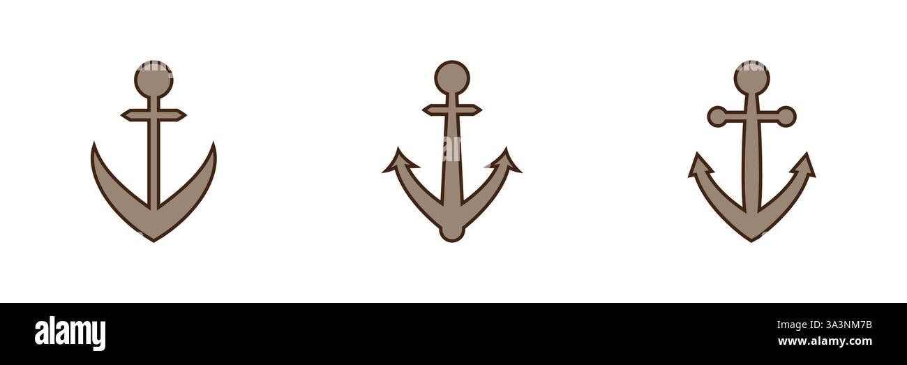 Ship anchor vector icon Stock Vector