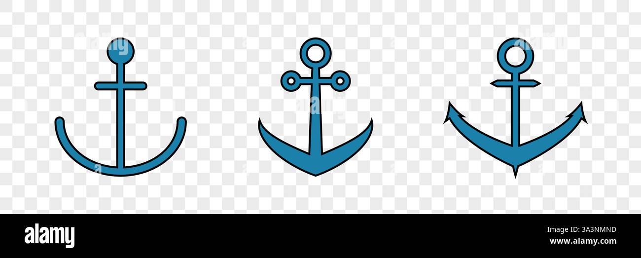 Anchor icon Stock Vector