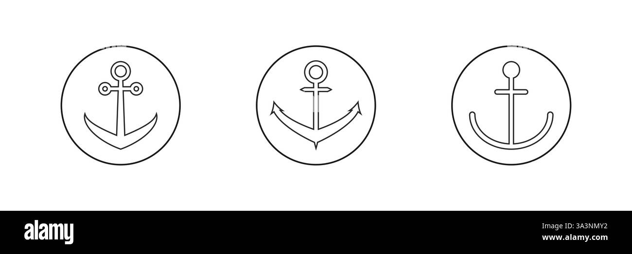 Anchor icon Logo Template vector illustration Stock Vector Image & Art ...