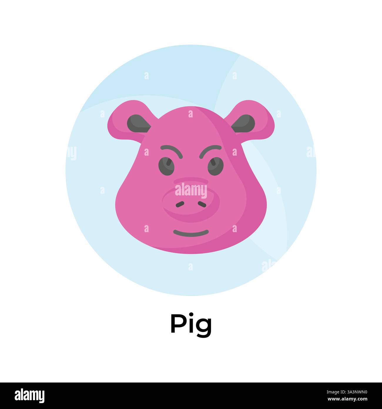 Cute pig vector design in modern style, premium editable icon Stock ...