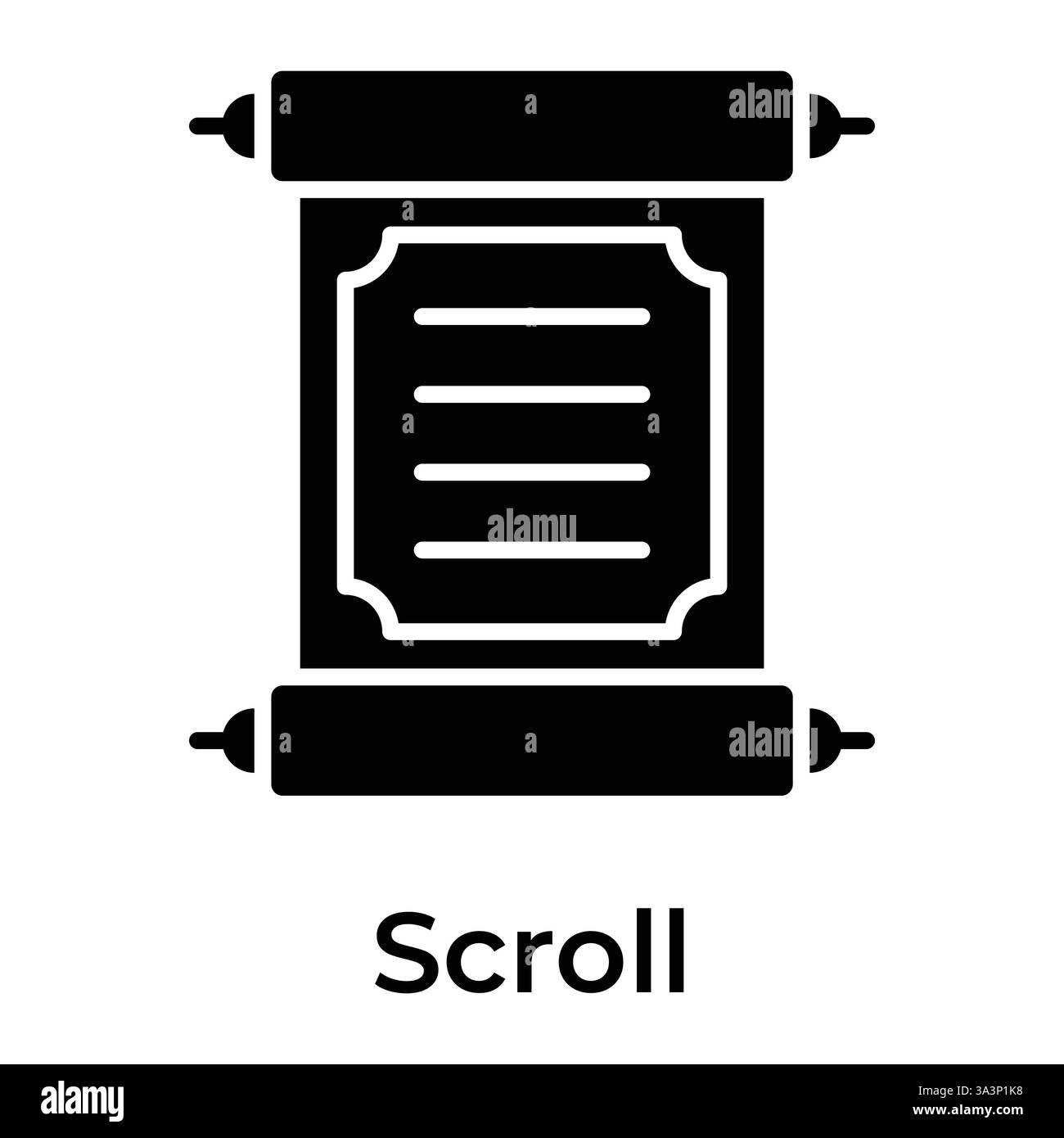 Visually appealing icon of chinese scroll in trendy design style Stock ...