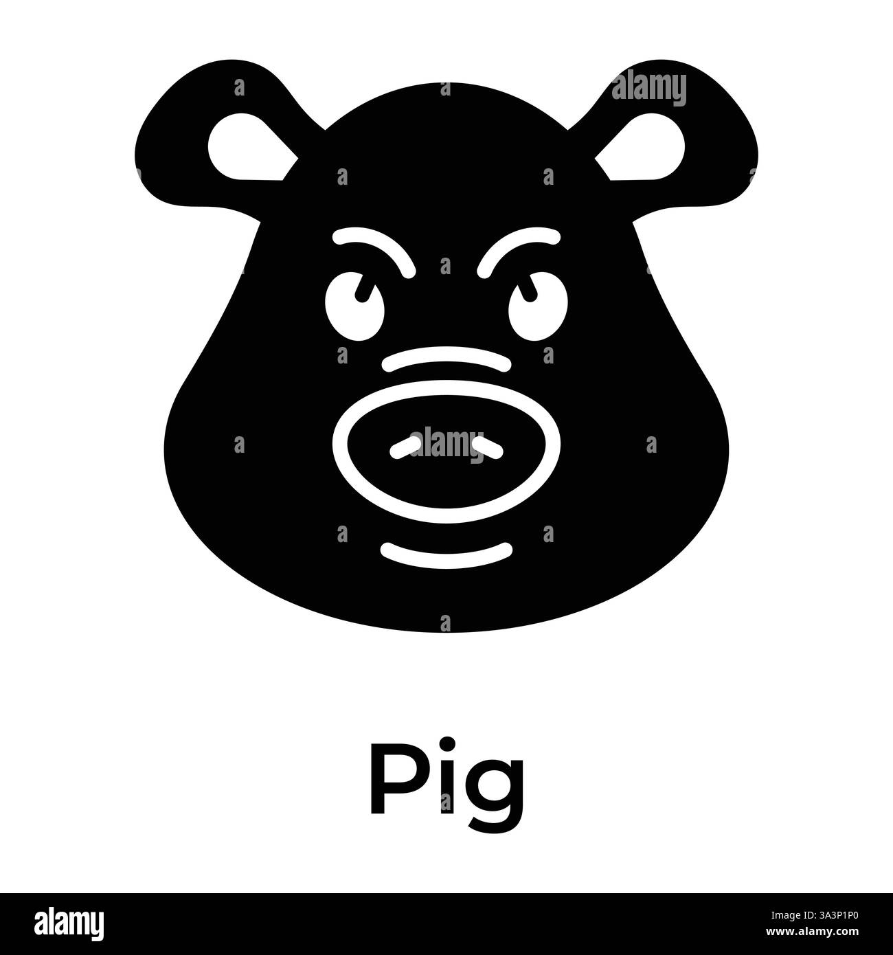 Cute pig vector design in modern style, premium editable icon Stock ...