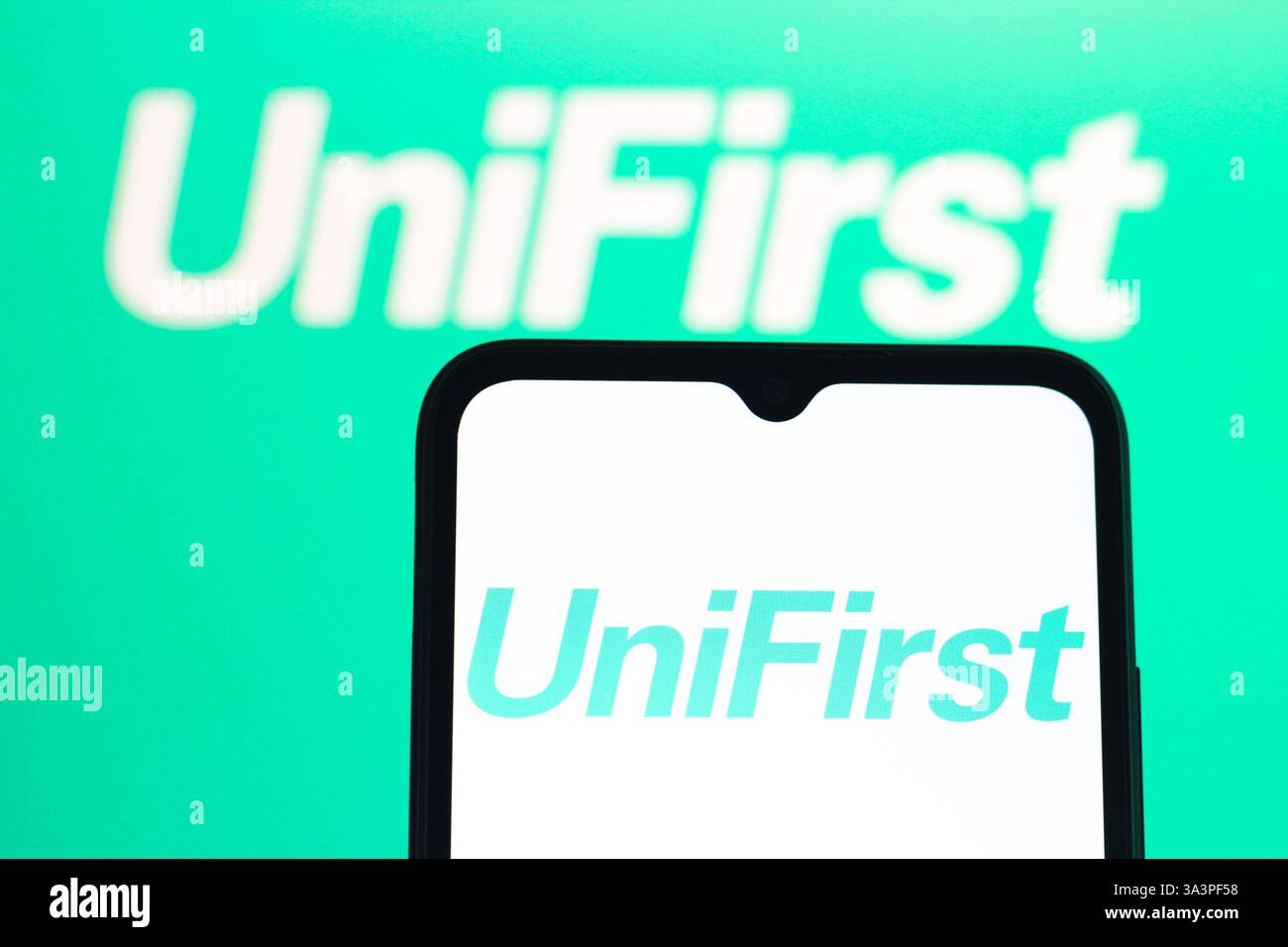 Unifirst Images Canada. 17th Mar, 2025. In this photo illustration, the UniFirst ...