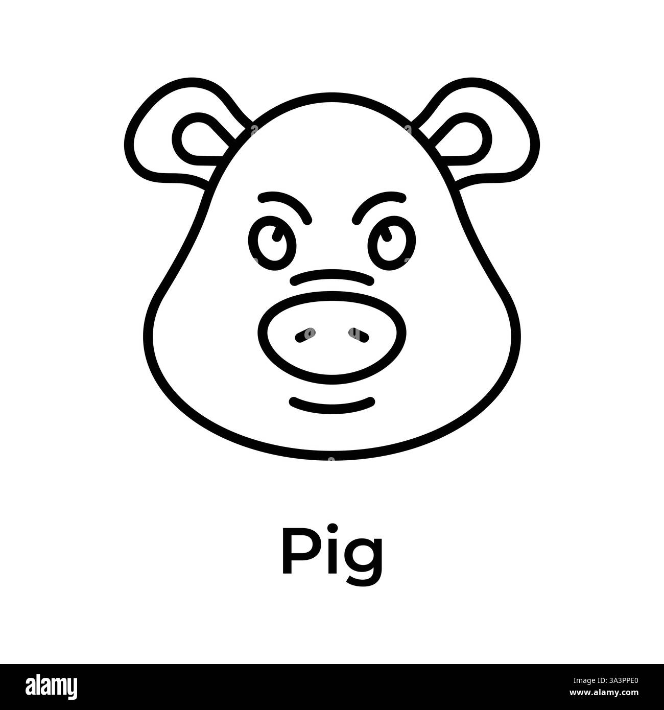 Cute pig vector design in modern style, premium editable icon Stock ...