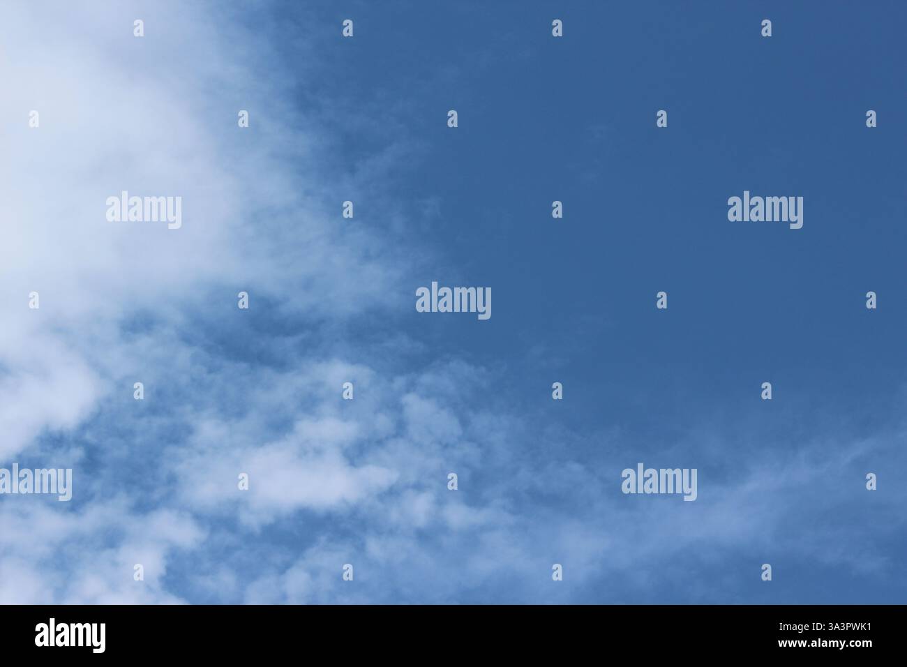 blue sky and white light clouds, a clear sky with white clouds Stock Photo