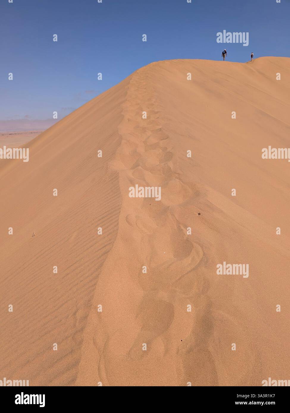 Beautiful desert sand dune showing waves of the dune - Smartphone Captured Stock Image