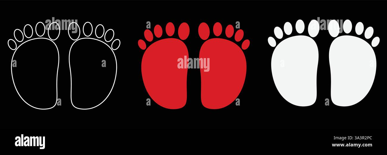 Baby feet boy Stock Vector