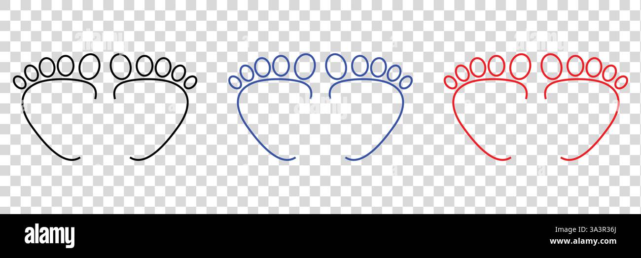 Baby feet boy Stock Vector