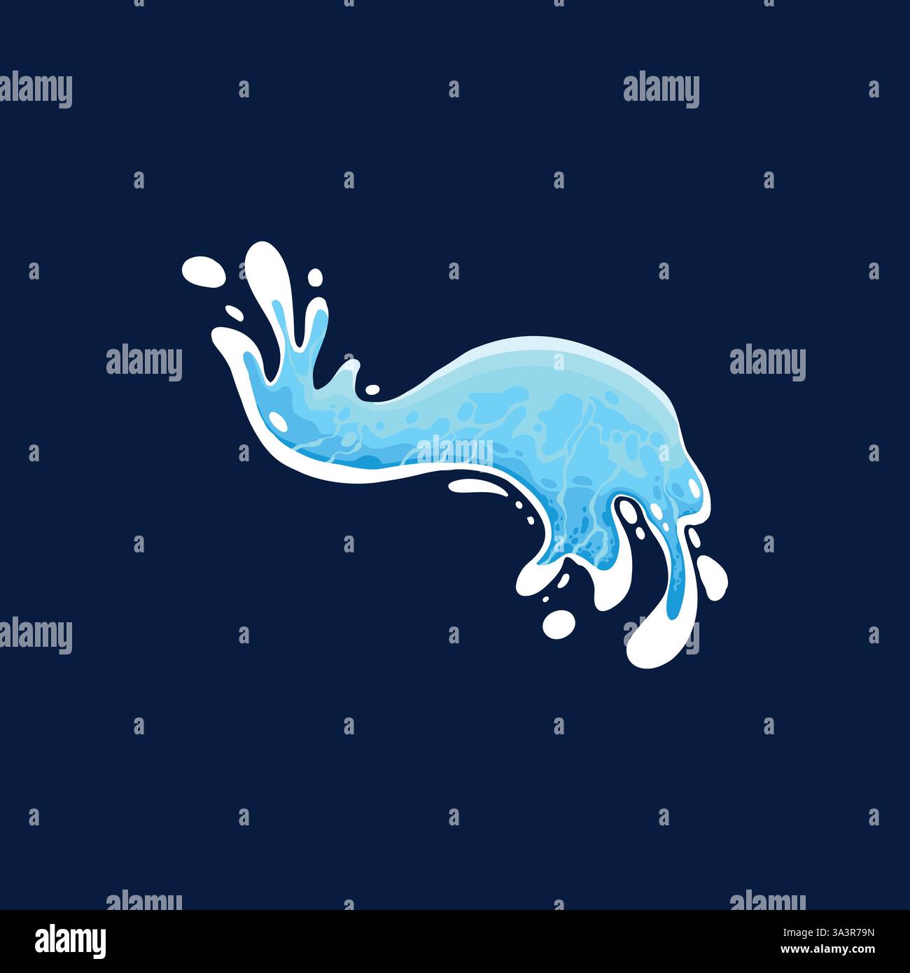 Aqua water splash. Liquid water drops, blue transparent splashes, water ...