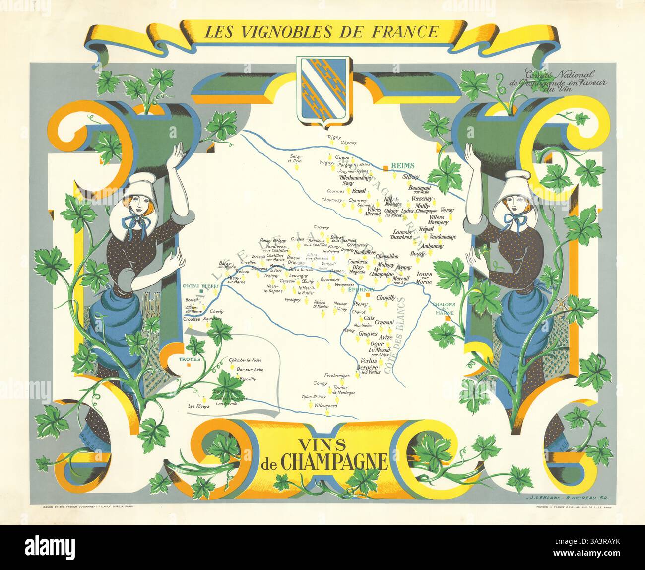 Vintage champagne poster hi-res stock photography and images
