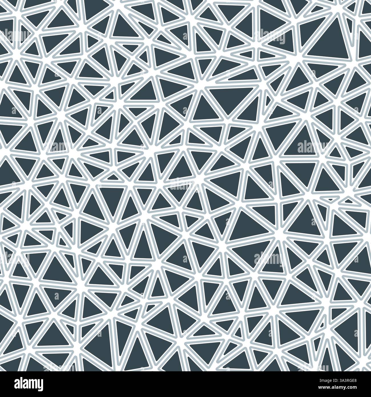 Geometric template background. Rounded solid shapes in frames. Compact triangles size. Single color tone style. Repeatable pattern. Stock Vector