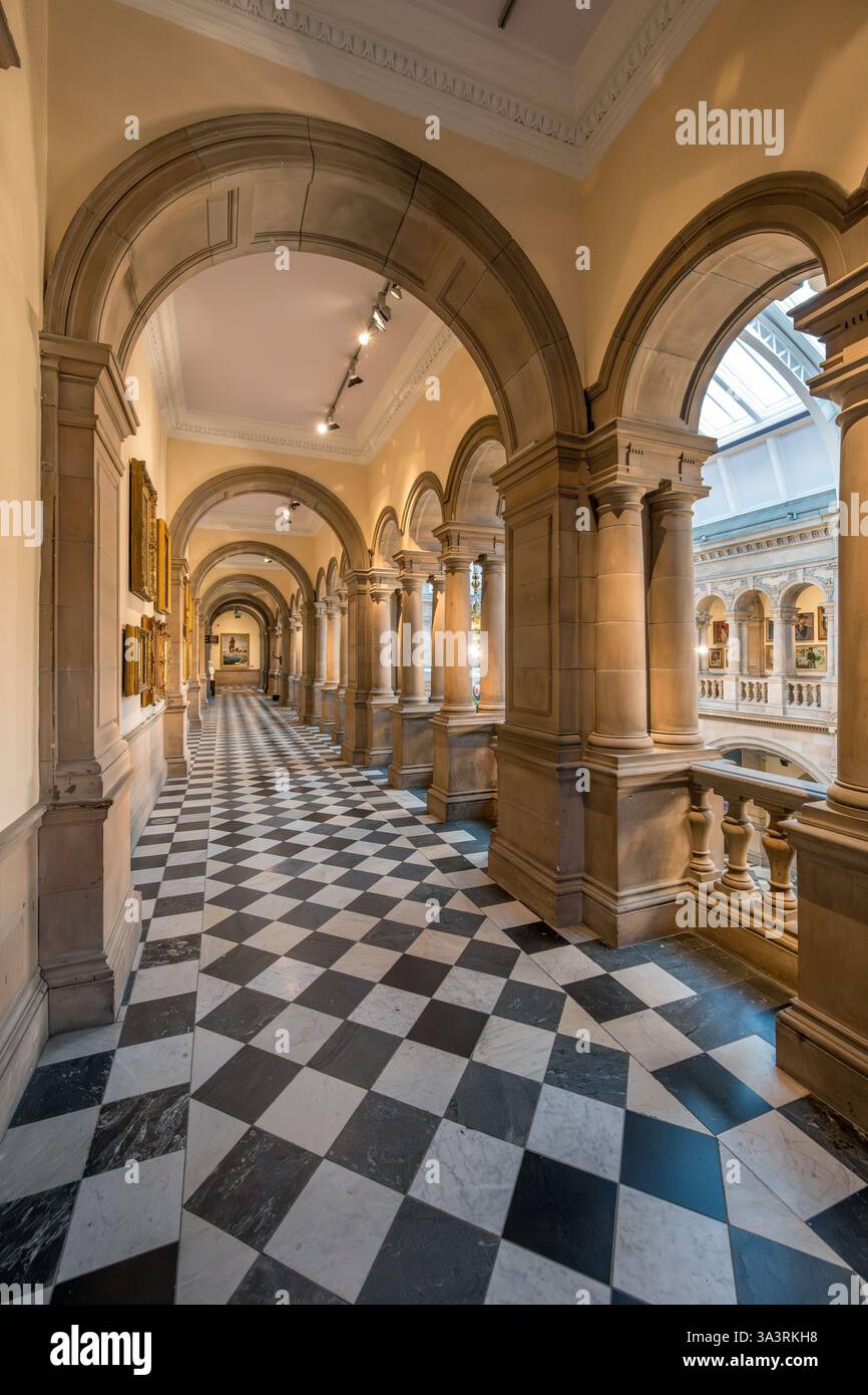 Interior of the Kelvingrove Art Gallery and Museum, Glasgow, Scotland, UK Stock Photo