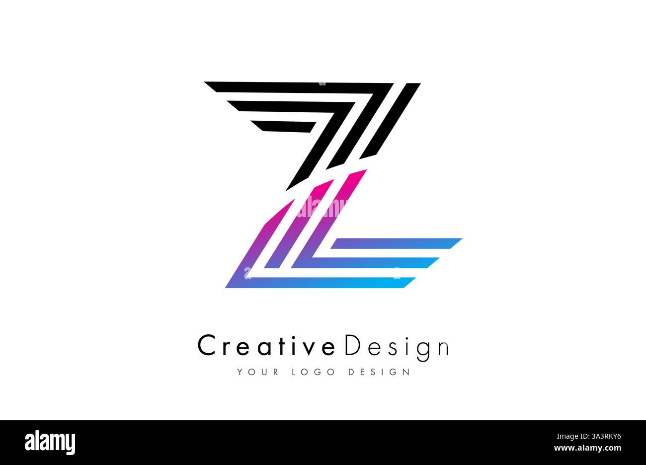 Letter Z logo icon vector made of lines. Creative Z Design alphabet ...
