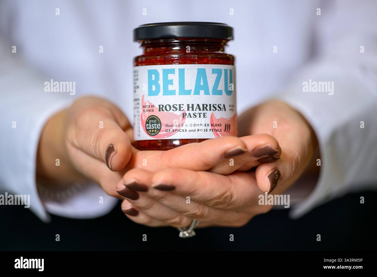 Belazu  Rose Harissa Paste Stock Photo