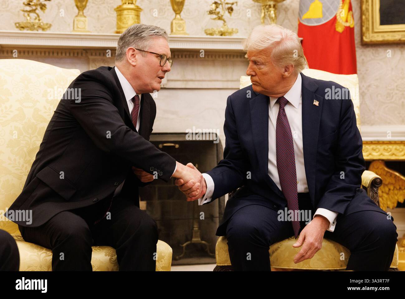 Starmer meeting trump hi-res stock photography and images - Alamy