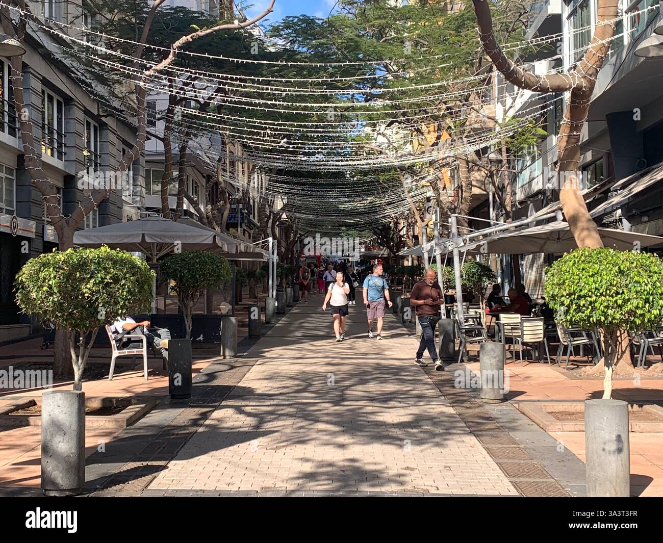 Santa Cruise Tenerife Canary Islands Spain shop shopping sights outside hot and sunny weather holiday people place Sketchers Koala Bay shop inside - Smartphone Captured Stock Image