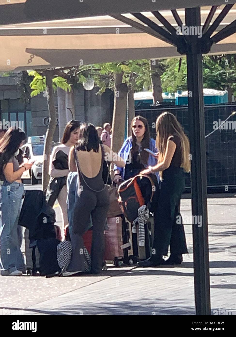 Santa Cruise Tenerife Canary Islands Spain shop shopping sights outside hot and sunny weather holiday people place Sketchers Koala Bay shop inside - Smartphone Captured Stock Image