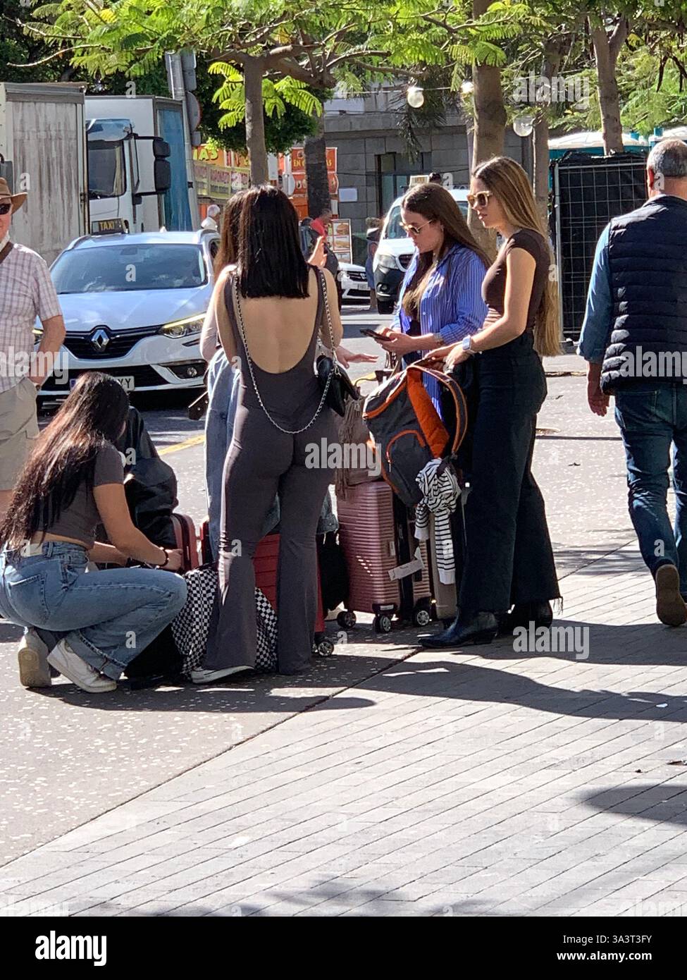 Santa Cruise Tenerife Canary Islands Spain shop shopping sights outside hot and sunny weather holiday people place Sketchers Koala Bay shop inside - Smartphone Captured Stock Image