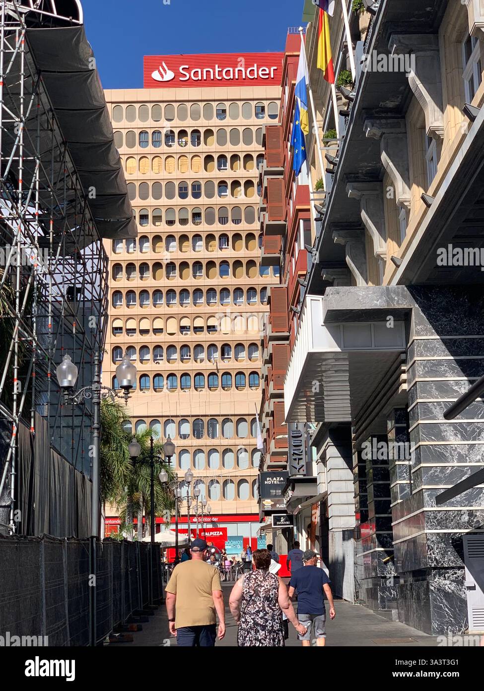 Santa Cruise Tenerife Canary Islands Spain shop shopping sights outside hot and sunny weather holiday people place Sketchers Koala Santander shopping - Smartphone Captured Stock Image