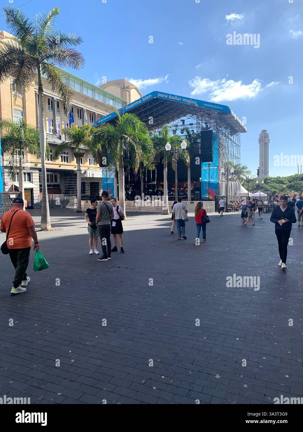 Santa Cruise Tenerife Canary Islands Spain shop shopping sights outside hot and sunny weather holiday people place Sketchers Koala Bay shop inside - Smartphone Captured Stock Image