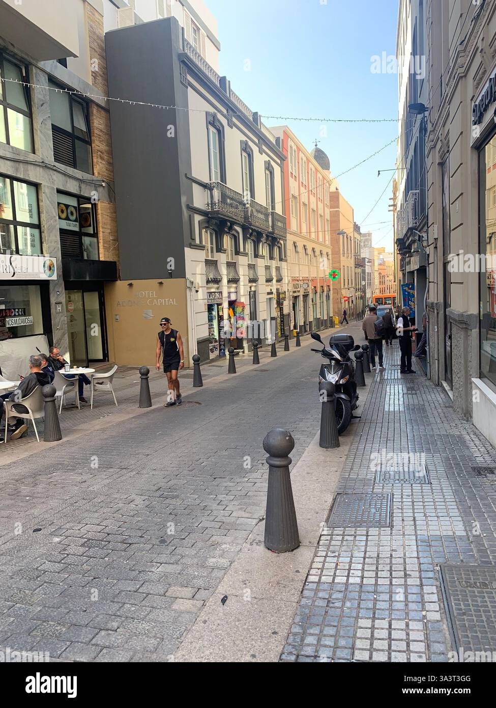 Santa Cruise Tenerife Canary Islands Spain shop shopping sights outside hot and sunny weather holiday people place Sketchers Koala Bay shop inside - Smartphone Captured Stock Image