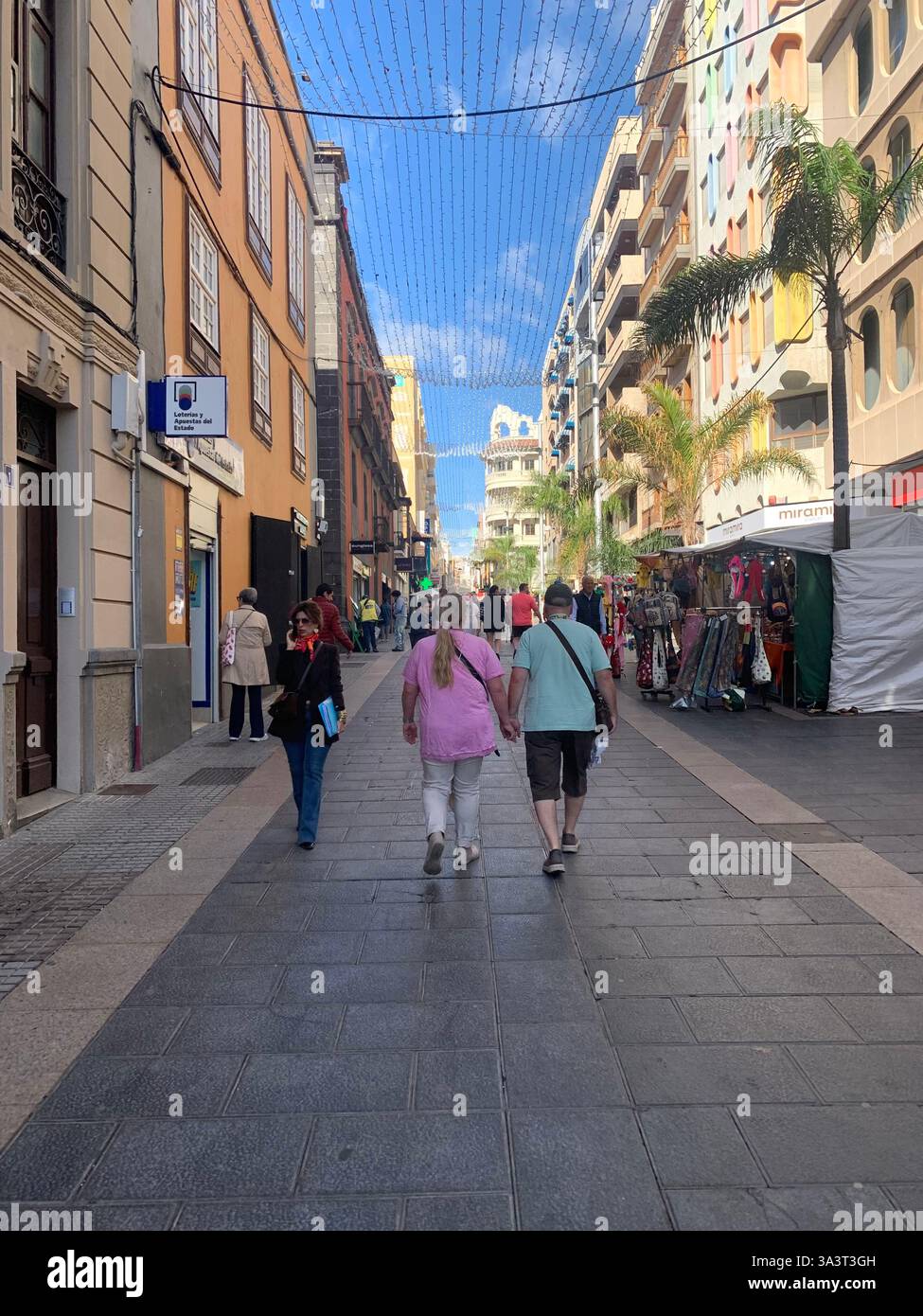 Santa Cruise Tenerife Canary Islands Spain shop shopping sights outside hot and sunny weather holiday people place Sketchers Koala Bay shop inside - Smartphone Captured Stock Image