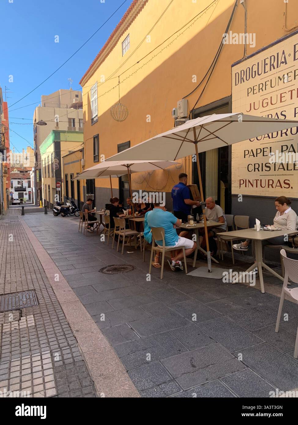 Santa Cruise Tenerife Canary Islands Spain shop shopping sights outside hot and sunny weather holiday people place Sketchers Koala Bay shop inside - Smartphone Captured Stock Image