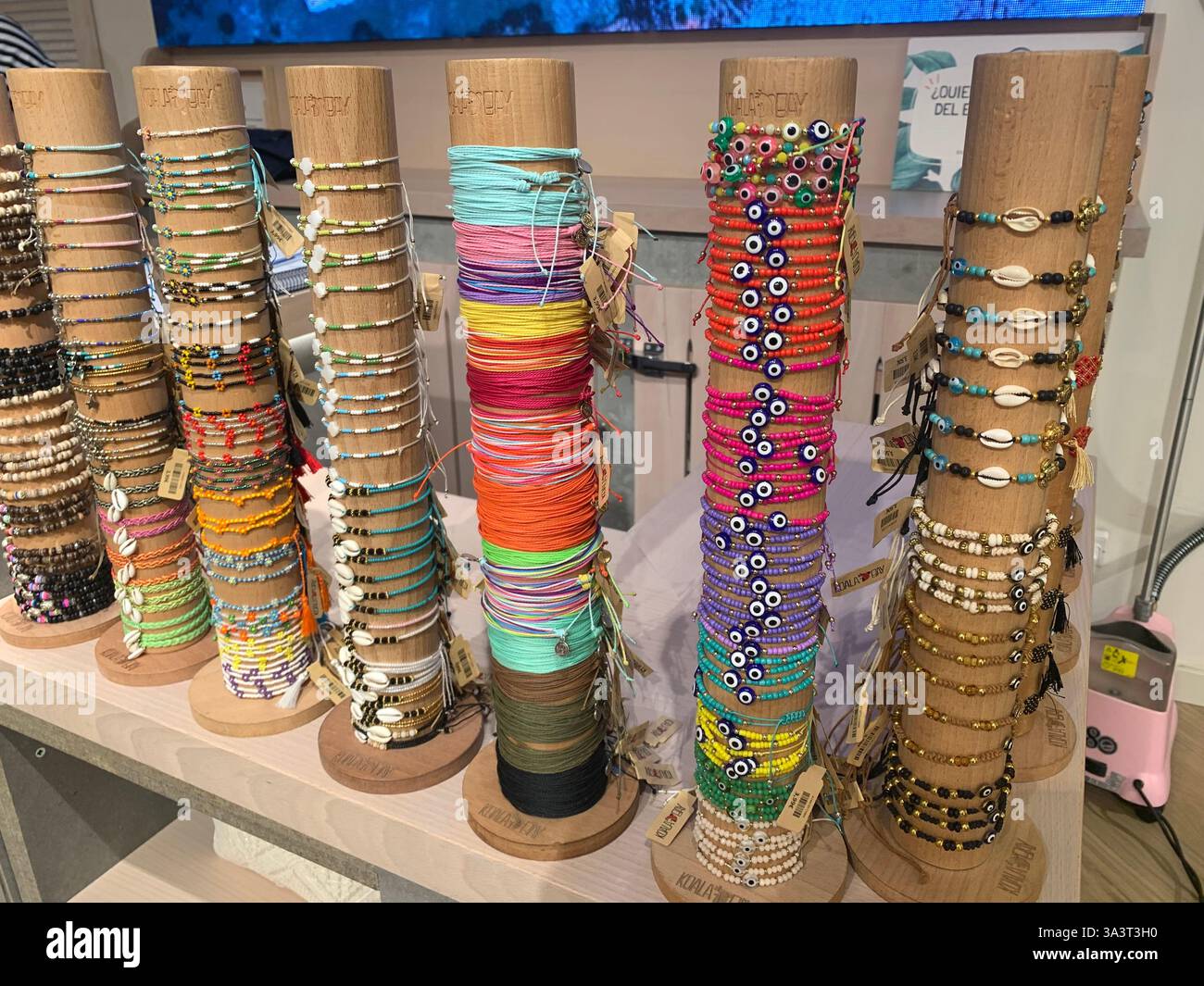 Santa Cruise Tenerife Canary Islands Spain shop shopping sights outside hot and sunny weather holiday people place Sketchers Koala Bay shop inside - Smartphone Captured Stock Image