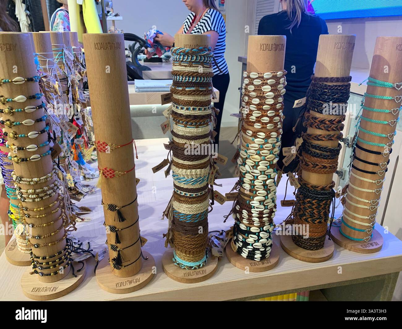 Santa Cruise Tenerife Canary Islands Spain shop shopping sights outside hot and sunny weather holiday people place Sketchers Koala Bay shop inside - Smartphone Captured Stock Image