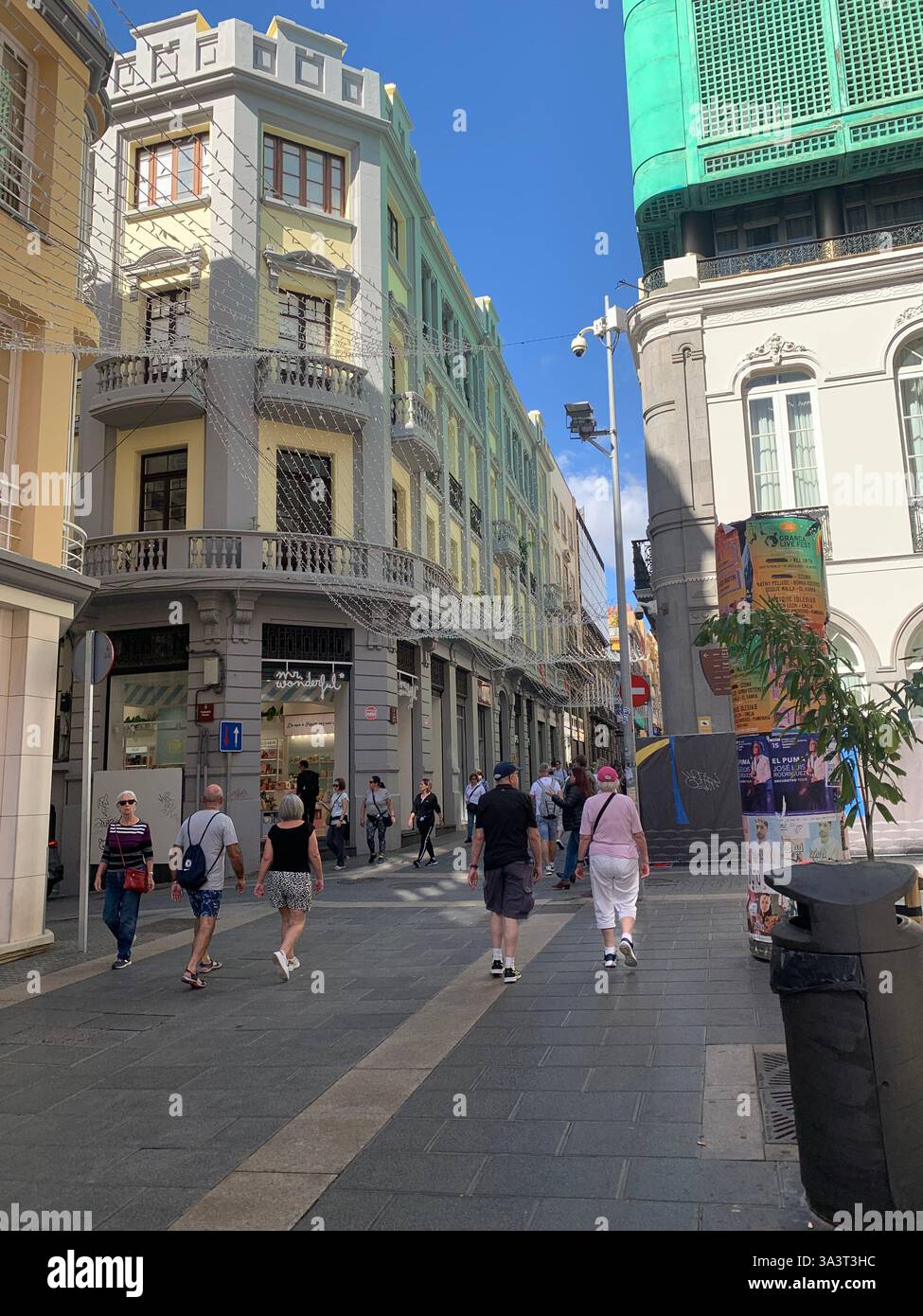 Santa Cruise Tenerife Canary Islands Spain shop shopping sights outside hot and sunny weather holiday people place Sketchers Koala Bay shop inside - Smartphone Captured Stock Image