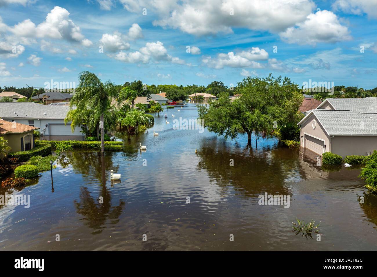 Flooding in Florida caused by tropical storm from hurricane rainfall ...