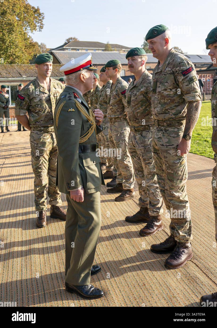 King Charles III, as Captain General Royal Marines, during a visit to ...