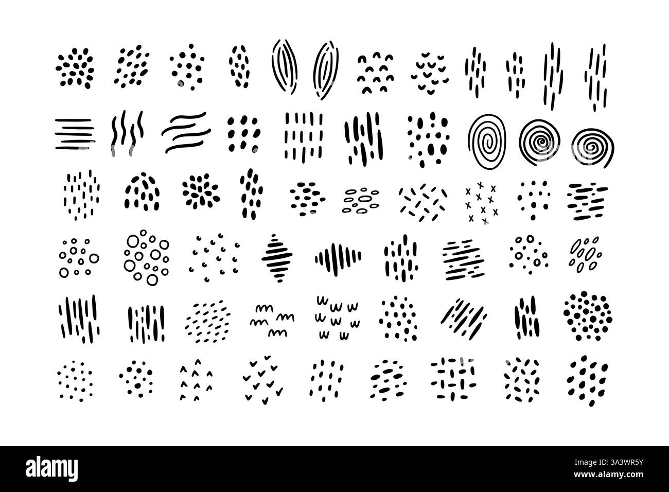 Hand drawn doodle funky texture vector set Stock Vector Image & Art - Alamy