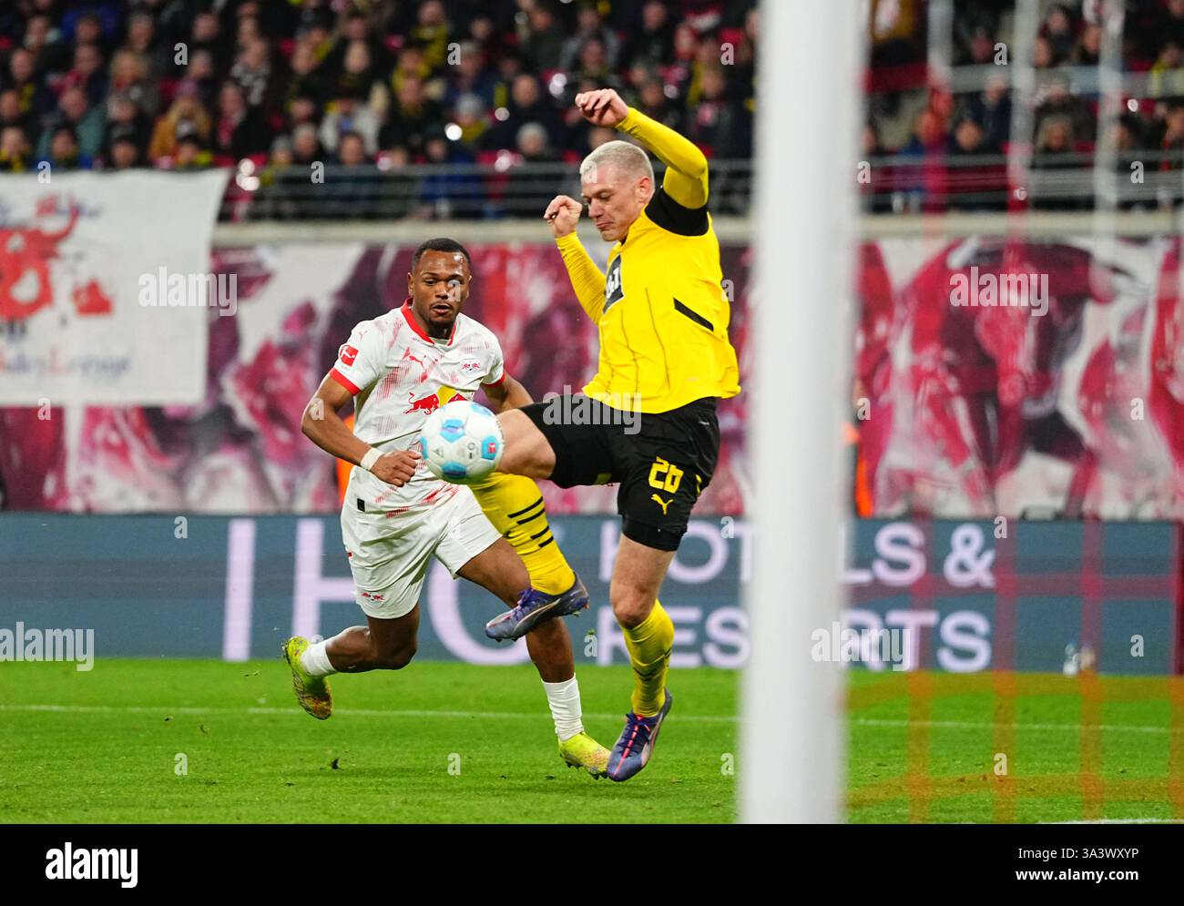 Red Bull Arena, Leipzig, Germany. 15th Mar, 2025. Julian Ryerson of ...