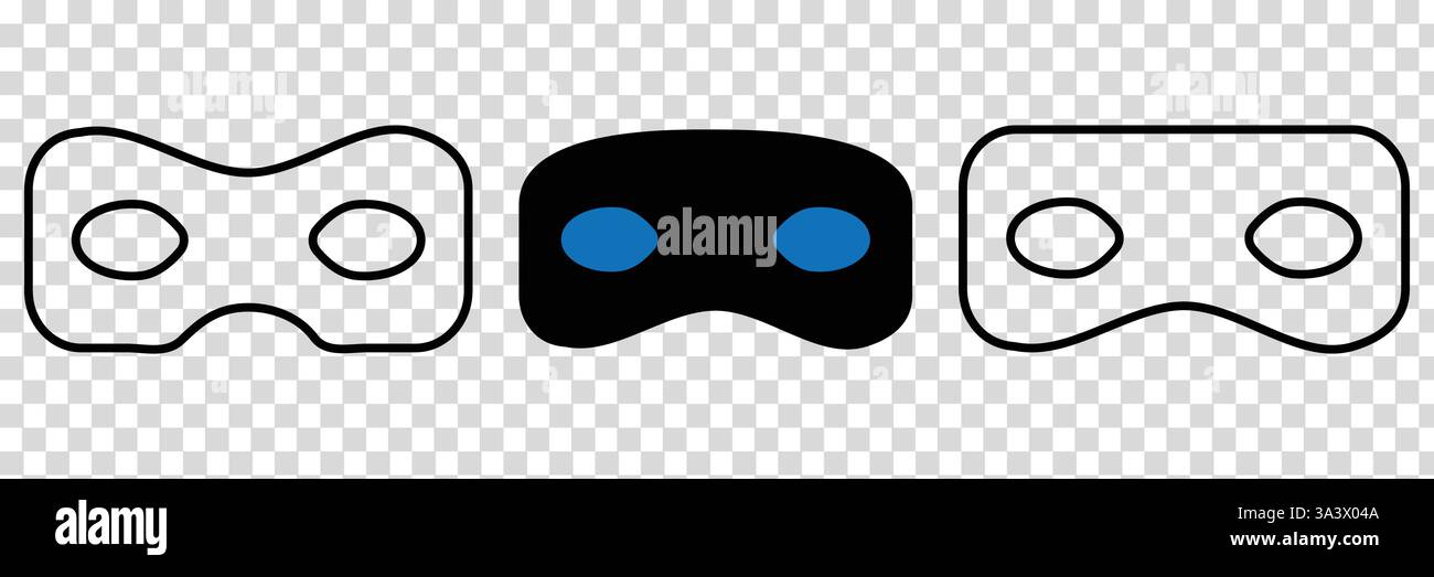 Black Mask Cut Out on White Background. Stock Vector