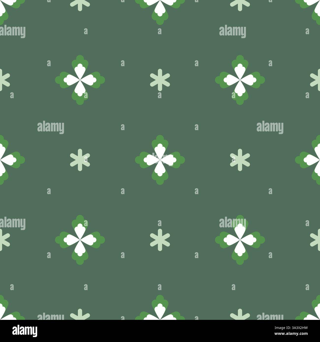 seamless pattern floral and leafy green color Stock Vector Image & Art ...
