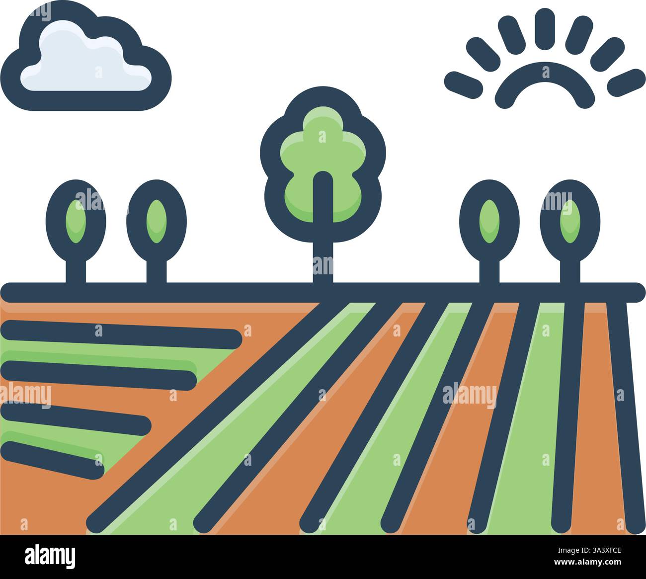 Icon for agriculture, field Stock Vector
