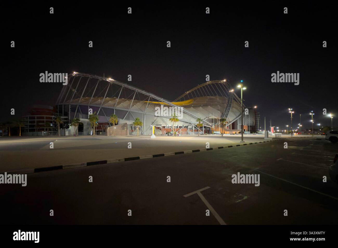 Doha, Qatar - March 17, 2025: Khalifa International Stadium in Doha, Qatar. - Smartphone Captured Stock Image