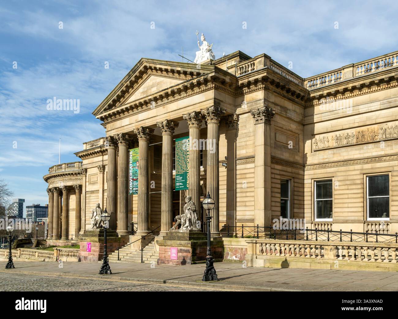 Neoclassical architecture of the Walker art gallery building, city ...