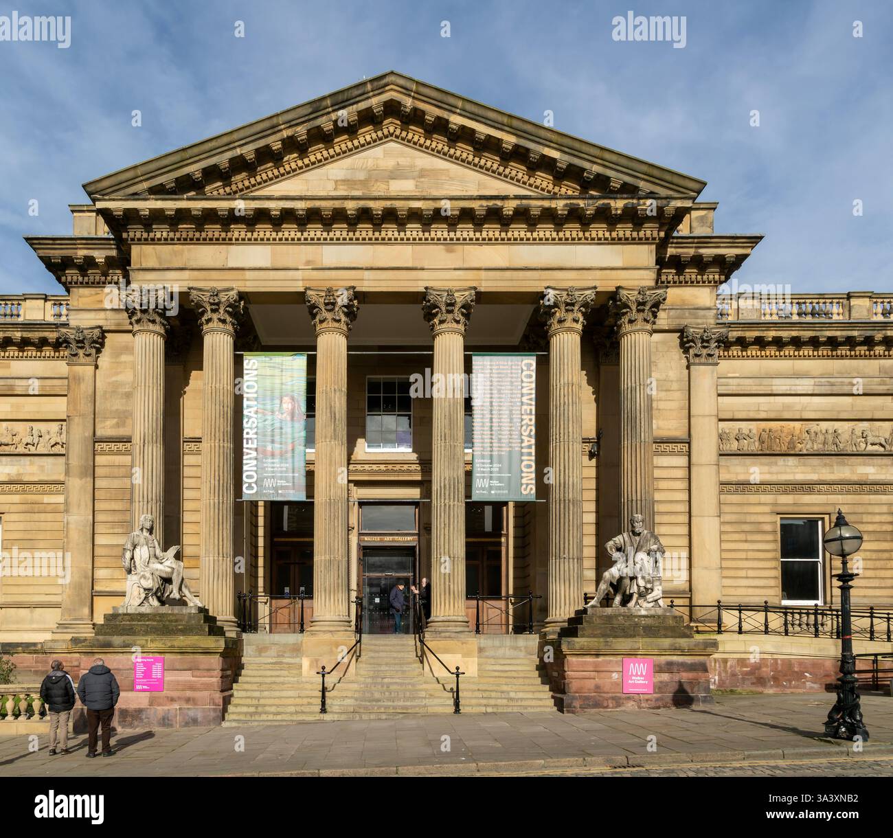 Neoclassical architecture of the Walker art gallery building, city ...